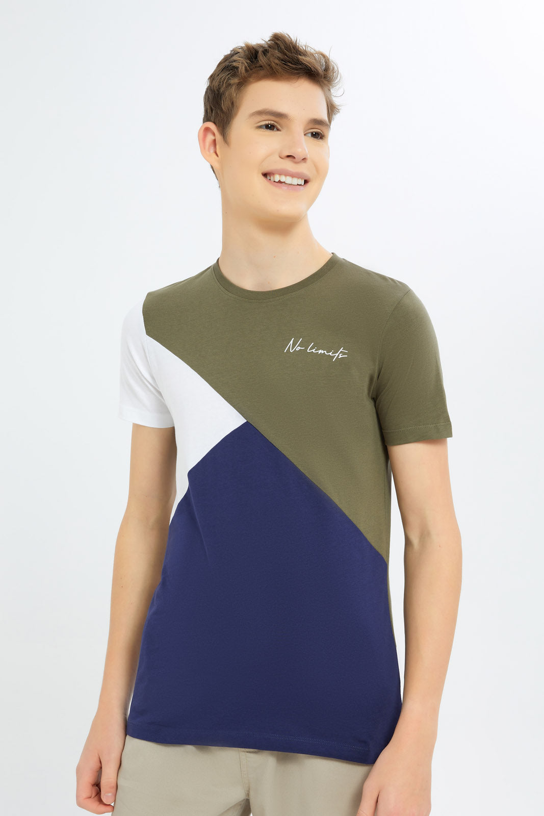Redtag-Boys-Assorted-Colorblock-Tee-BSR-T-Shirts,-Category:T-Shirts,-Colour:Assorted,-Deals:New-In,-Dept:Boys,-Filter:Senior-Boys-(8-to-14-Yrs),-H1:KWR,-H2:BSR,-H3:TSH,-H4:TSH,-New-In-BSR-APL,-Non-Sale,-S23B,-Season:S23B,-Section:Boys-(0-to-14Yrs)-Senior-Boys-9 to 14 Years