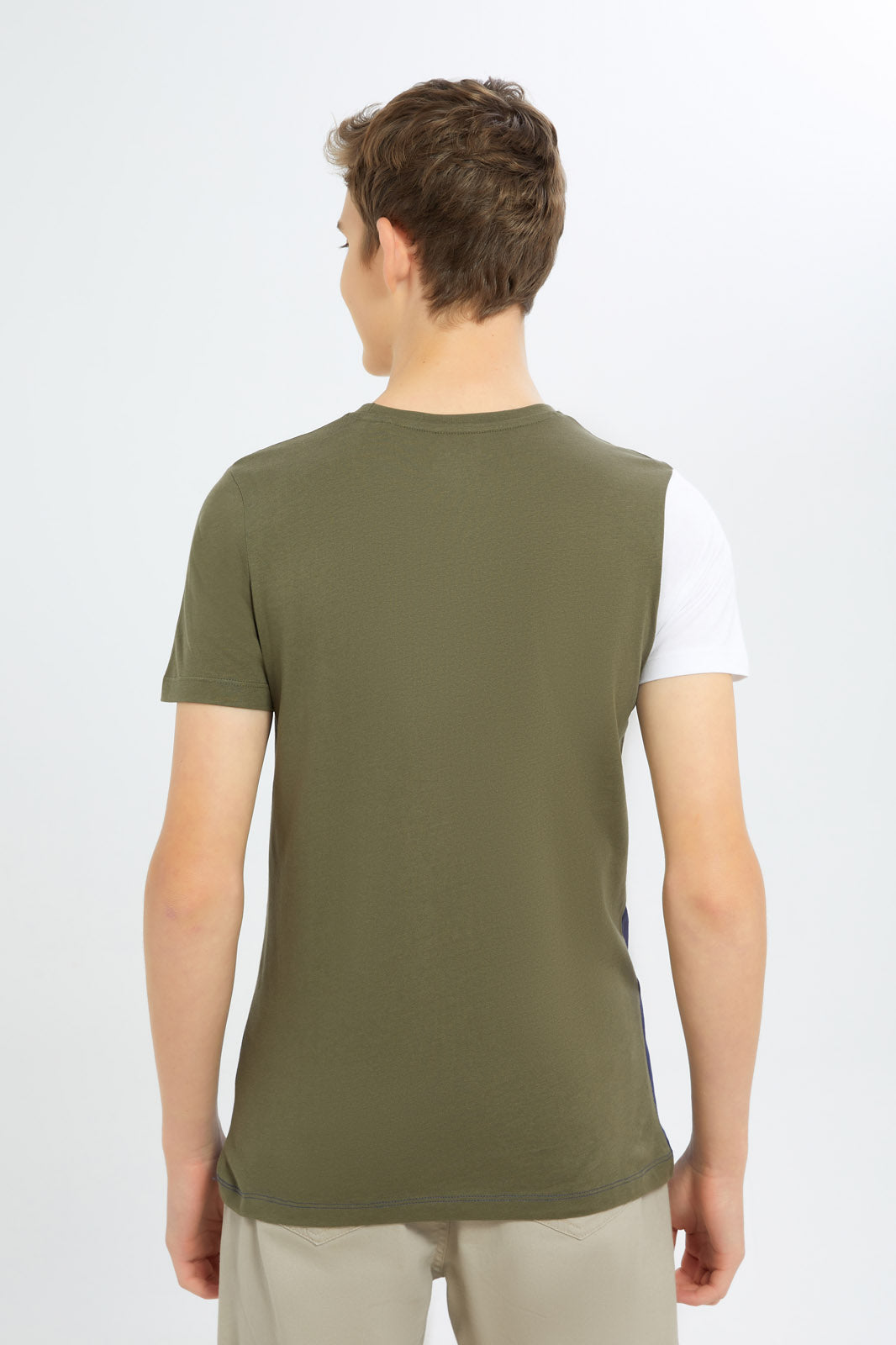 Redtag-Boys-Assorted-Colorblock-Tee-BSR-T-Shirts,-Category:T-Shirts,-Colour:Assorted,-Deals:New-In,-Dept:Boys,-Filter:Senior-Boys-(8-to-14-Yrs),-H1:KWR,-H2:BSR,-H3:TSH,-H4:TSH,-New-In-BSR-APL,-Non-Sale,-S23B,-Season:S23B,-Section:Boys-(0-to-14Yrs)-Senior-Boys-9 to 14 Years