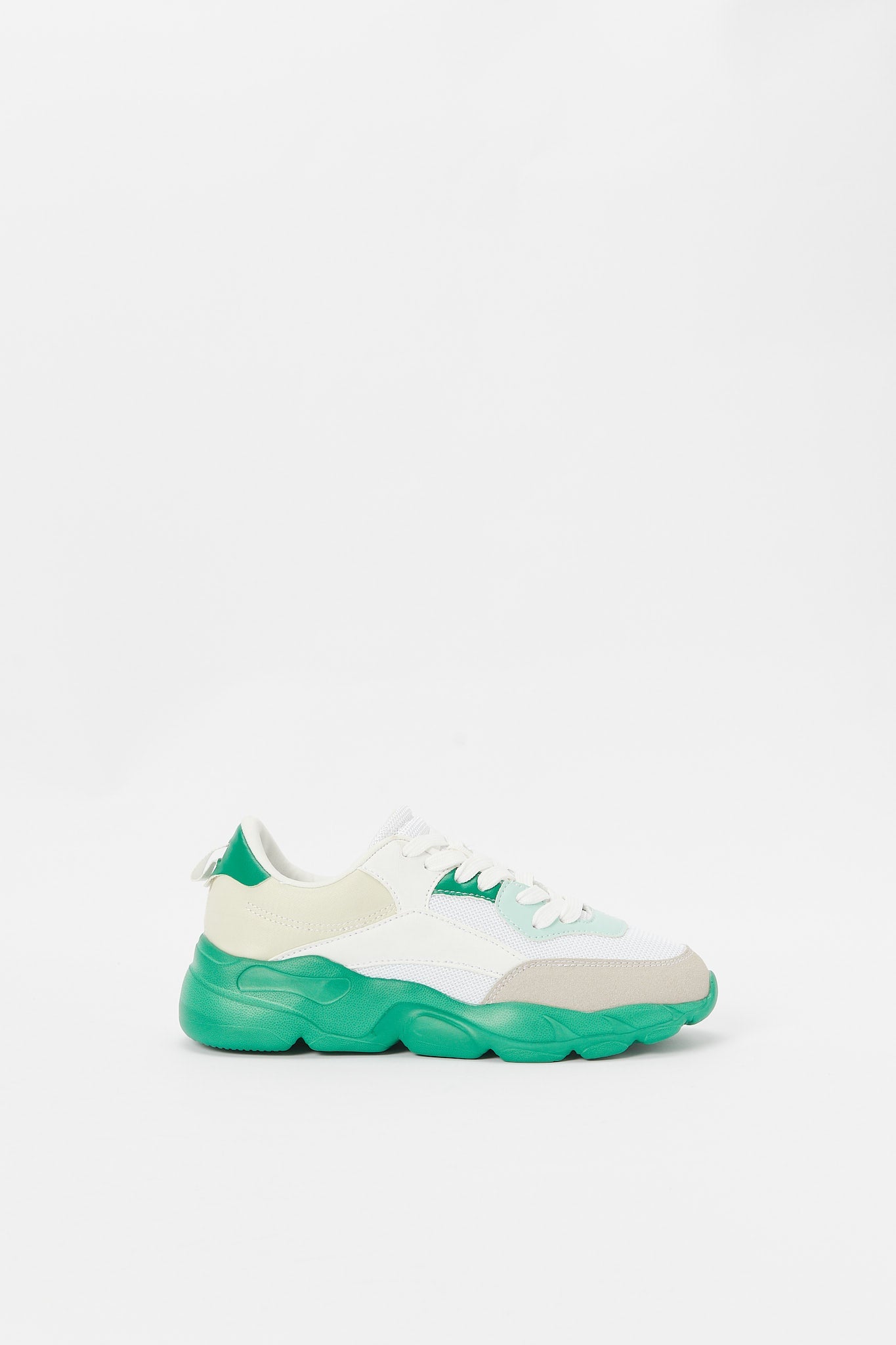 Redtag-White-Lace-Up-With-Green-Outsole-Category:Shoes,-Colour:White,-Deals:New-In,-Filter:Women's-Footwear,-H1:FOO,-H2:LAD,-H3:TRN,-H4:CLT,-N/A,-New-In-Women-FOO,-Non-Sale,-S23B,-Season:S23B,-Section:Women,-Women-Trainers-Women's-