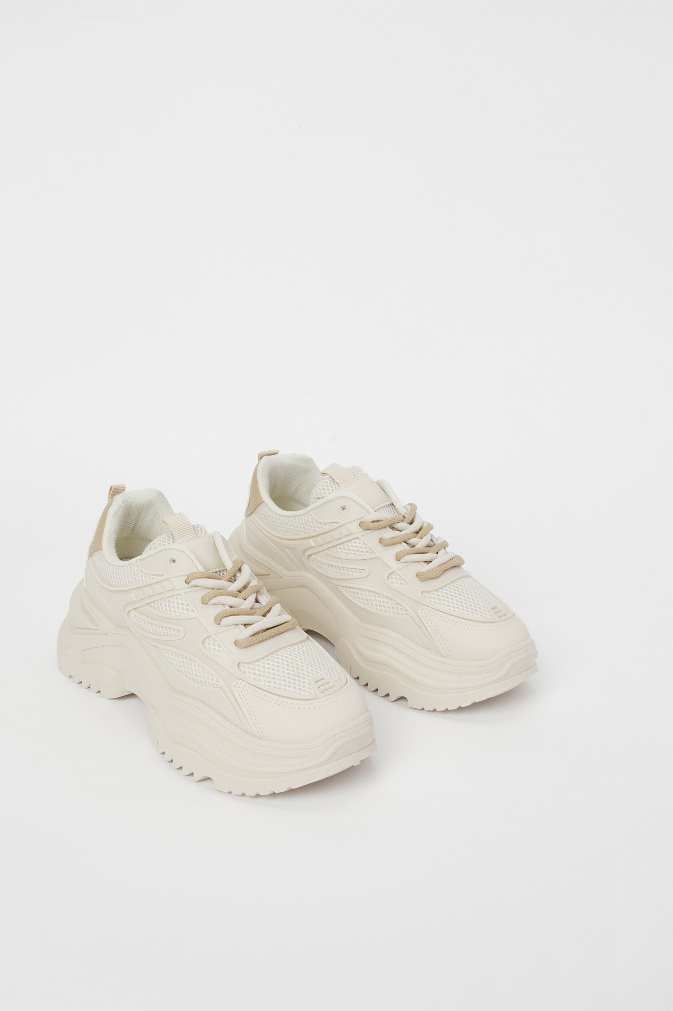Redtag-Beige-Chunky-Lace-Up-Category:Shoes,-Colour:Beige,-Deals:New-In,-Filter:Women's-Footwear,-H1:FOO,-H2:LAD,-H3:TRN,-H4:CLT,-N/A,-New-In-Women-FOO,-Non-Sale,-S23B,-Season:S23B,-Section:Women,-Women-Trainers-Women's-