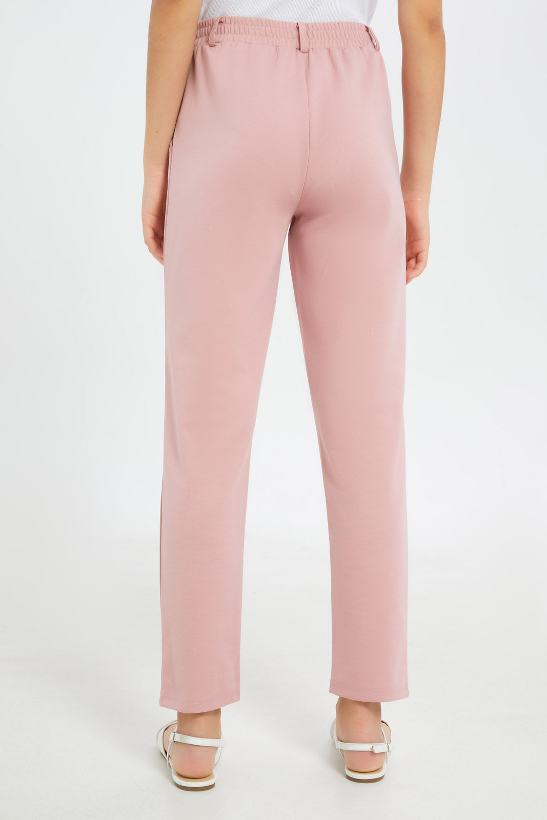 Redtag-Girls-Pink-Ponte-Harem-Pants-Category:Trousers,-Colour:Apricot,-Deals:New-In,-Dept:Girls,-Filter:Senior-Girls-(8-to-14-Yrs),-GSR-Trousers,-H1:KWR,-H2:GSR,-H3:TRS,-H4:CTR,-New-In-GSR-APL,-Non-Sale,-S23C,-Season:S23C,-Section:Girls-(0-to-14Yrs),-TBL-Senior-Girls-9 to 14 Years