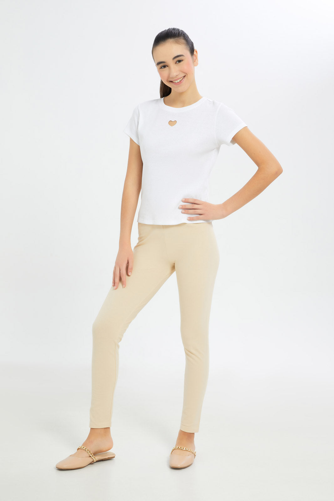 Redtag-Girls-Embroidered-Rib-Top-Category:T-Shirts,-Colour:White,-Deals:New-In,-Filter:Senior-Girls-(8-to-14-Yrs),-GSR-T-Shirts,-H1:KWR,-H2:GSR,-H3:TSH,-H4:CAT,-New-In-GSR-APL,-Non-Sale,-Promo:TBL,-S23C,-Season:S23C,-Section:Girls-(0-to-14Yrs),-TBL-Senior-Girls-9 to 14 Years