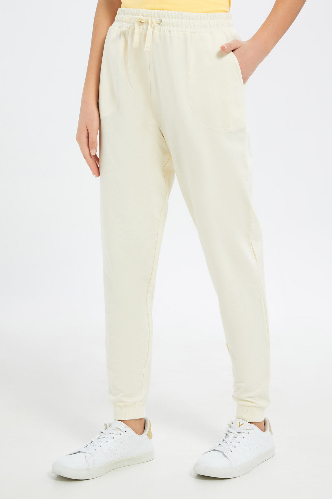 Redtag-Girls-Lt-Beige-Basic-Track-Pants-Category:Joggers,-Colour:Beige,-Deals:New-In,-Dept:Girls,-Filter:Senior-Girls-(8-to-14-Yrs),-GSR-Joggers,-H1:KWR,-H2:GSR,-H3:SPW,-H4:ATP,-New-In-GSR-APL,-Non-Sale,-S23C,-Season:S23C,-Section:Girls-(0-to-14Yrs),-TBL-Senior-Girls-9 to 14 Years