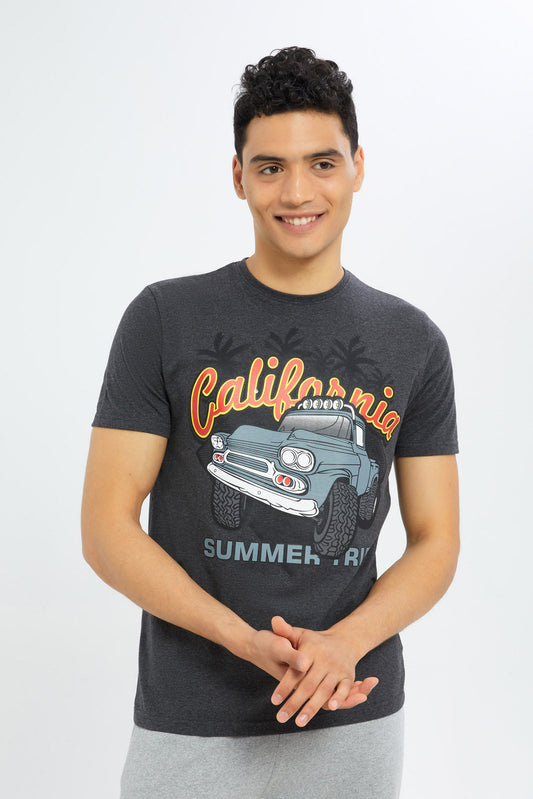 Redtag-Men-Charcoal-Graphic-T-Shirt-Category:T-Shirts,-Colour:Charcoal,-Deals:New-In,-Dept:Menswear,-Filter:Men's-Clothing,-H1:MWR,-H2:GEN,-H3:TSH,-H4:TSH,-Men-T-Shirts,-New-In-Men-APL,-Non-Sale,-S23C,-Season:S23C,-Section:Men,-TBL-Men's-