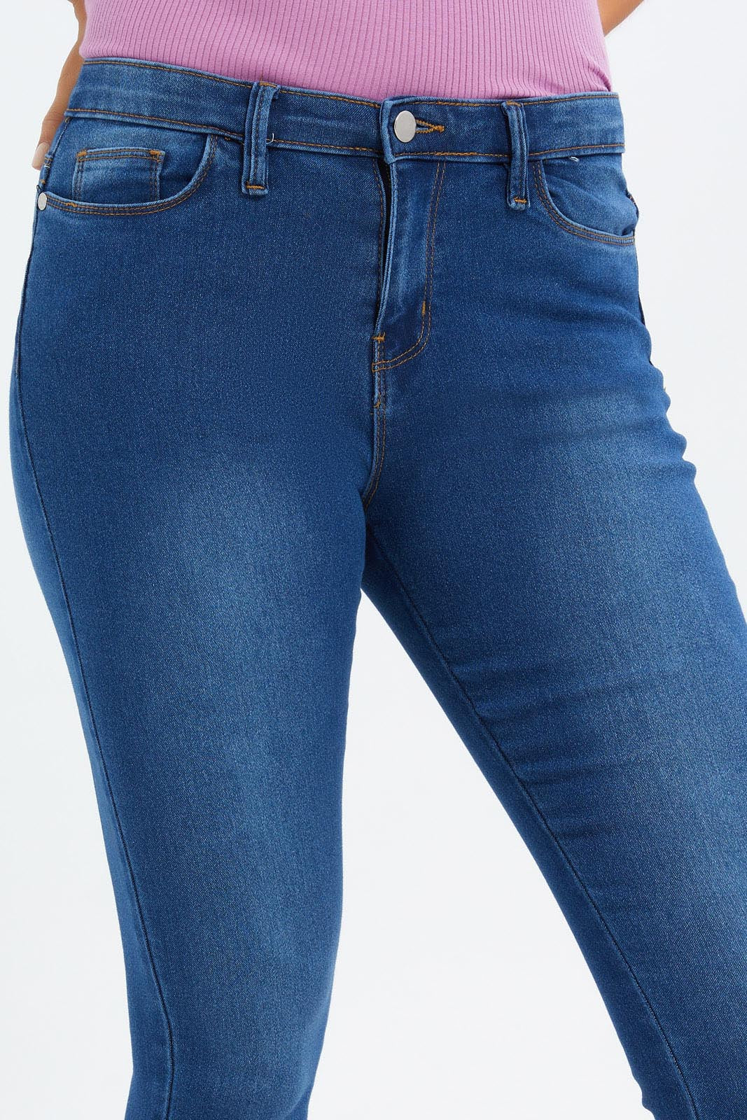 Redtag-Women-Dark-Wash-Skinny-Mid-Waist-Jeans-Category:Jeans,-Colour:Dark-Wash,-Deals:2-FOR-90,-Deals:New-In,-Dept:Ladieswear,-Filter:Women's-Clothing,-H1:LWR,-H2:LAD,-H3:DNB,-H4:JNS,-New-In-Women-APL,-Non-Sale,-S23B,-Season:S23B,-Section:Women,-TBL,-Women-Jeans-Women's-