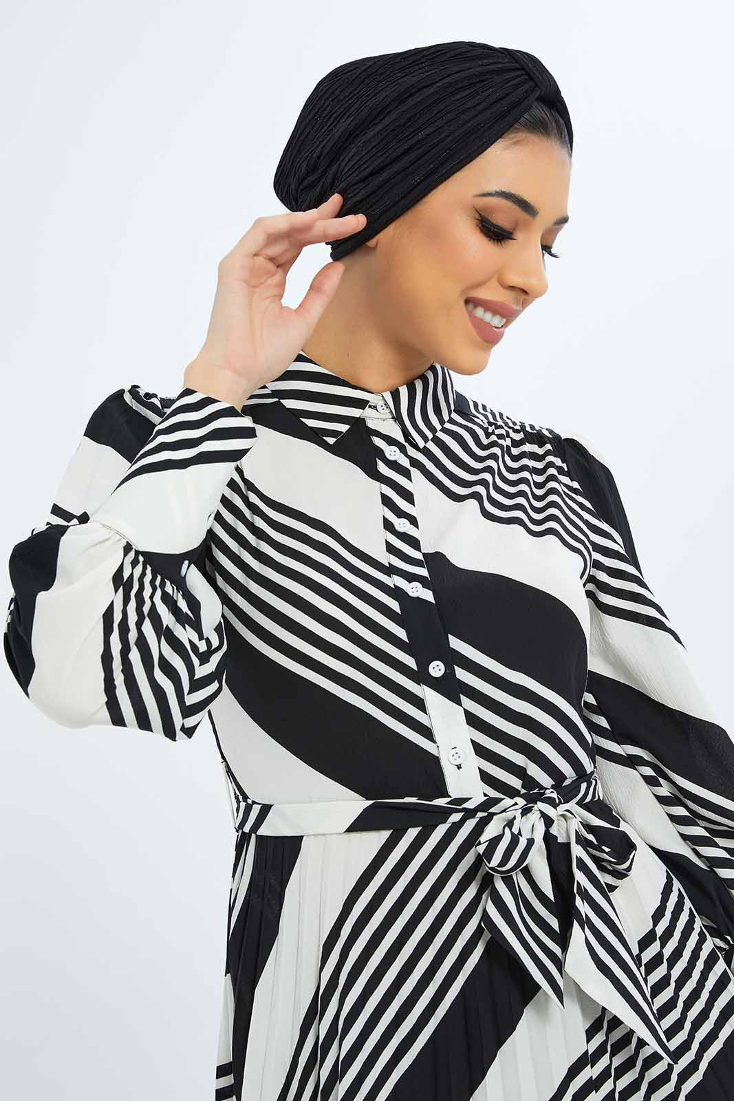 Redtag-Women-Striped-Belted-Long-Sleeve-Dress-Category:Dresses,-Colour:Assorted,-Deals:New-In,-Dept:Ladieswear,-Filter:Women's-Clothing,-LMC,-New-In-Women-APL,-Non-Sale,-S23A,-Section:Women,-Women-Dresses--