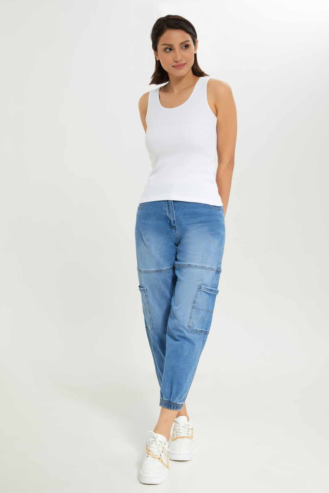 Redtag-Women-White-Plain-Rib-Vest-Category:Vests,-Colour:White,-Deals:New-In,-Dept:Ladieswear,-Filter:Women's-Clothing,-KSH,-New-In-Women-APL,-Non-Sale,-S23A,-Section:Women,-Women-Vests-Women's-