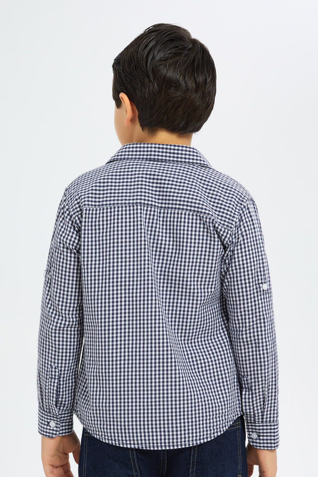 Redtag-Boys-Navy-Check-Shirt-With-T-Shirt-Set-BOY-Shirts,-Category:Shirts,-Colour:Navy,-Deals:New-In,-Dept:Boys,-Filter:Boys-(2-to-8-Yrs),-H1:KWR,-H2:BOY,-H3:SHI,-H4:CSH,-New-In-BOY-APL,-Non-Sale,-S23B,-Season:S23B,-Section:Boys-(0-to-14Yrs)-Boys-2 to 8 Years