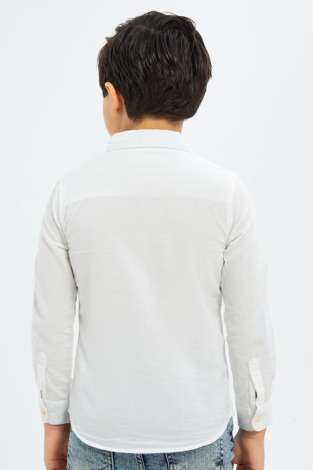 Redtag-Boys-White-Pen-Pocket-Stripe-Shirt-BOY-Shirts,-Category:Shirts,-Colour:White,-Deals:New-In,-Dept:Boys,-Filter:Boys-(2-to-8-Yrs),-New-In-BOY-APL,-Non-Sale,-S23B,-Section:Boys-(0-to-14Yrs)-Boys-2 to 8 Years