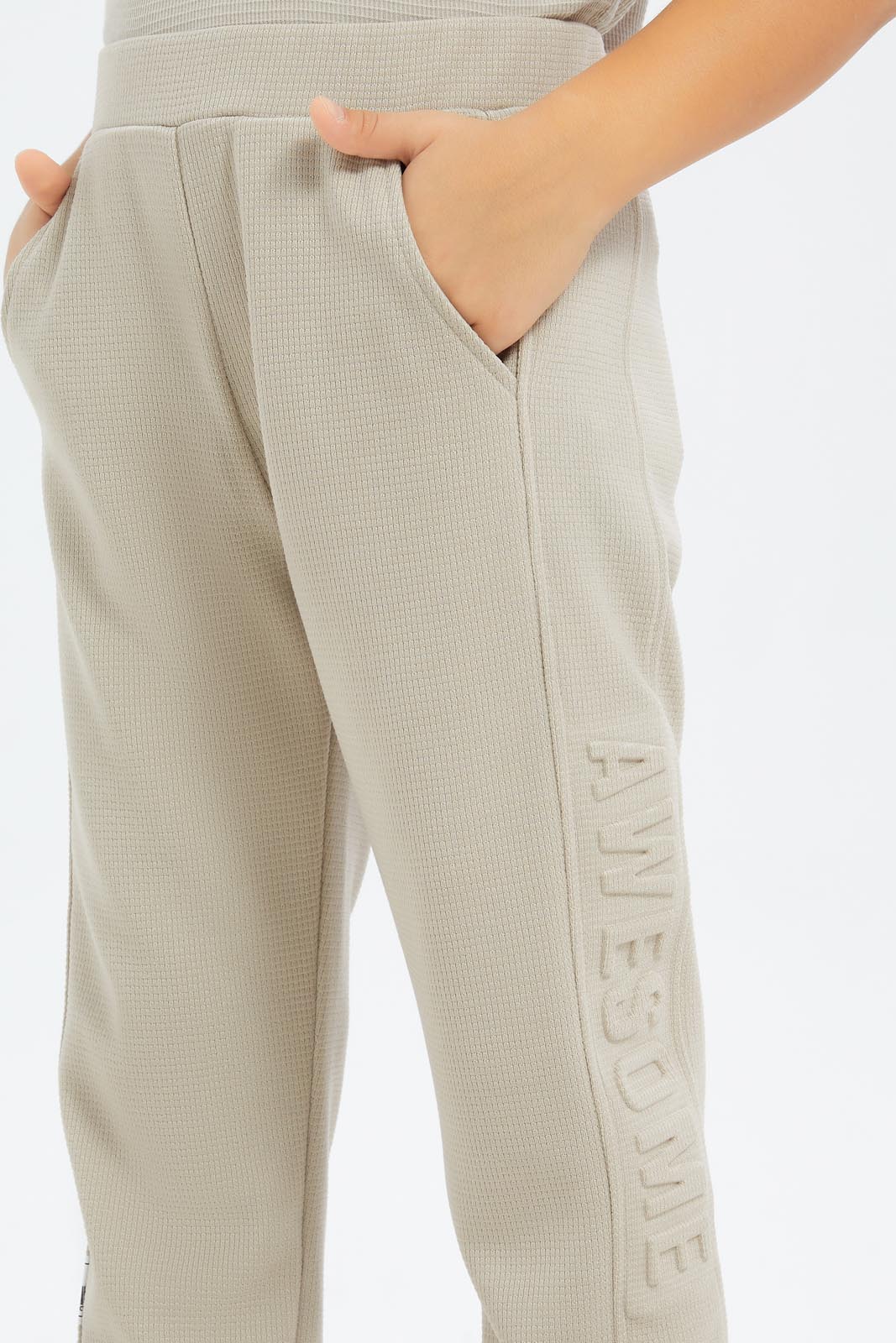 Redtag-Boys-Beige-Pique-Jaquard-Embosed-Track-Pant-BOY-Joggers,-Category:Joggers,-Colour:Beige,-Deals:New-In,-Dept:Boys,-Filter:Boys-(2-to-8-Yrs),-New-In-BOY-APL,-Non-Sale,-S23C,-Section:Boys-(0-to-14Yrs)-Boys-2 to 8 Years