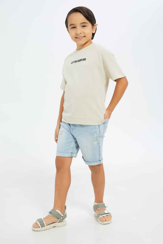 Redtag-Boys-Light-Wash-Ripped-5-Pocket-Shorts-BOY-Shorts,-Category:Shorts,-Colour:Light-Wash,-Deals:New-In,-Dept:Boys,-Filter:Boys-(2-to-8-Yrs),-New-In-BOY-APL,-Non-Sale,-S23C,-Section:Boys-(0-to-14Yrs)-Boys-2 to 8 Years