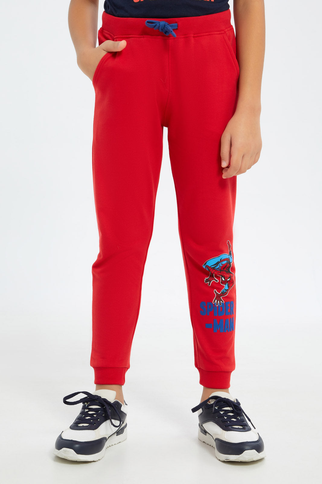 Redtag-Boys-Red-Spider-Man-Jog-Pant-BOY-Joggers,-Category:Joggers,-CHA,-Colour:Red,-Deals:New-In,-Dept:Boys,-Filter:Boys-(2-to-8-Yrs),-New-In-BOY-APL,-Non-Sale,-S23C,-Section:Boys-(0-to-14Yrs),-TBL-Boys-2 to 8 Years