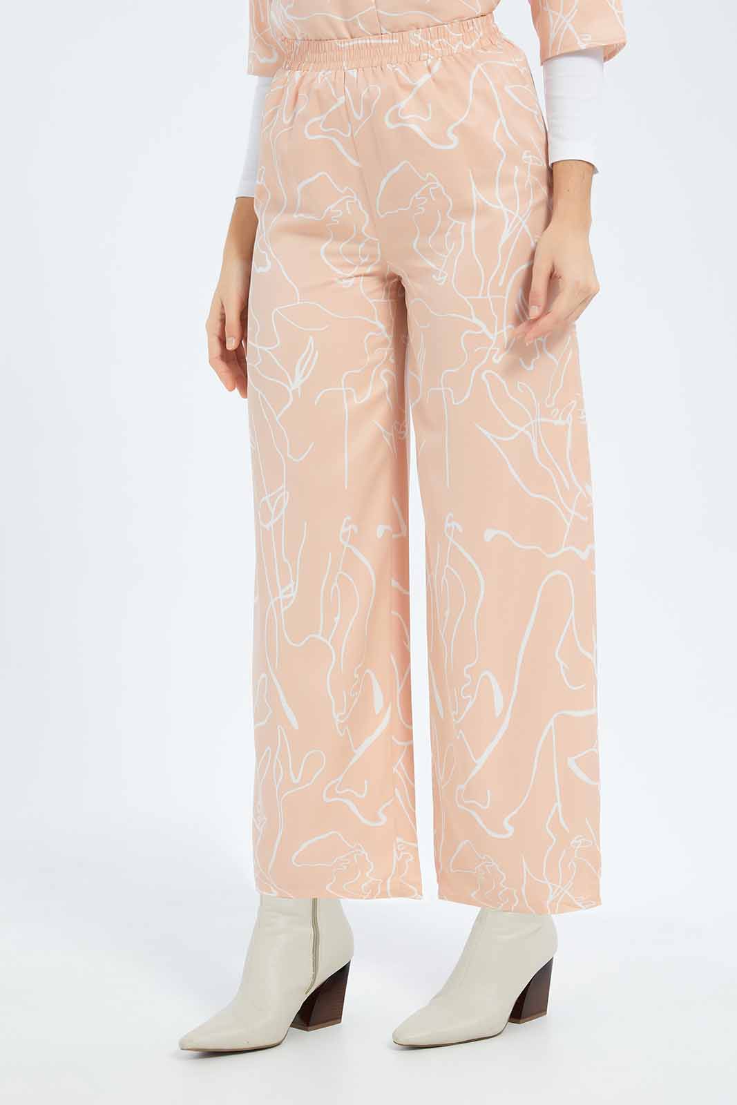 Redtag-Women-Printed-Elasticated-Waist-Wide-Leg-Trouser-Category:Trousers,-Colour:Assorted,-Deals:New-In,-Dept:Ladieswear,-Filter:Women's-Clothing,-LMC,-New-In-Women-APL,-Non-Sale,-S23B,-Section:Women,-Women-Trousers--