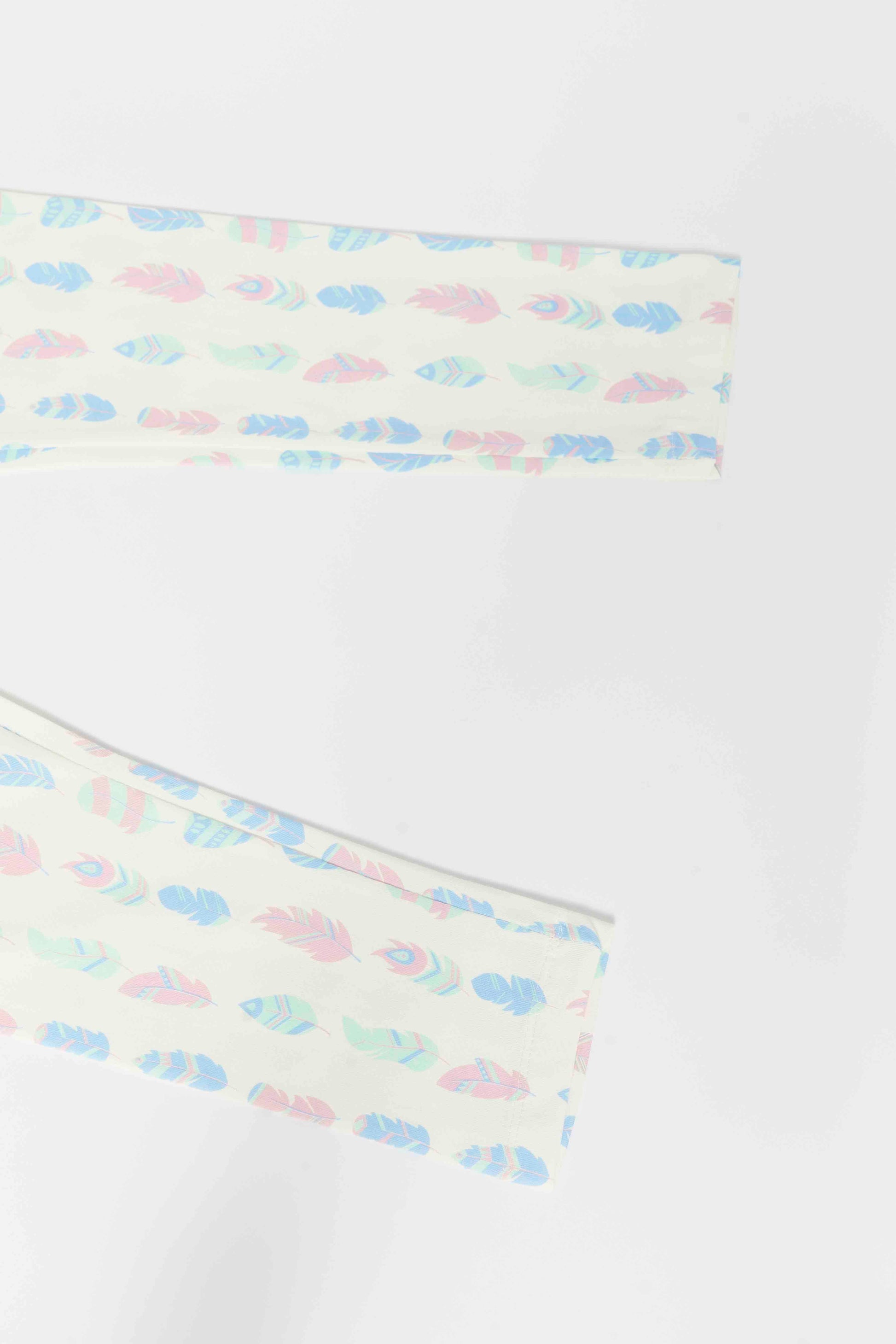 Redtag-Girls-Cream-All-Over-Print-Feather-Print-Leggings-Category:Leggings,-Colour:Cream,-Deals:New-In,-Dept:Girls,-Filter:Girls-(2-to-8-Yrs),-GIR-Leggings,-New-In-GIR-APL,-Non-Sale,-S23B,-Section:Girls-(0-to-14Yrs),-TBL-Girls-2 to 8 Years