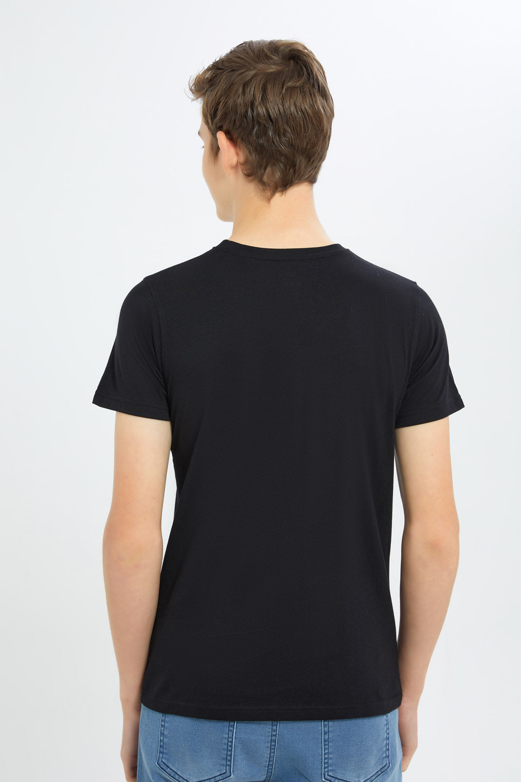 Redtag-Boys-Black-Batman-Tee-BSR-T-Shirts,-Category:T-Shirts,-CHA,-Colour:Black,-Deals:New-In,-Dept:Boys,-Filter:Senior-Boys-(8-to-14-Yrs),-H1:KWR,-H2:BSR,-H3:TSH,-H4:TSH,-New-In-BSR-APL,-Non-Sale,-S23C,-Season:S23C,-Section:Boys-(0-to-14Yrs),-TBL-Senior-Boys-9 to 14 Years