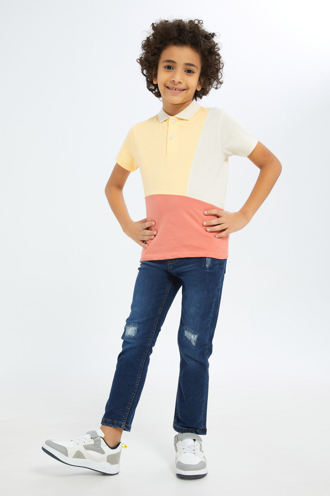 Redtag-Boys-Yellow-Pique-Cut-N-Sew-Polo-BOY-Polo-T-Shirts,-Category:Polo-T-Shirts,-Colour:Yellow,-Deals:New-In,-Dept:Boys,-Filter:Boys-(2-to-8-Yrs),-New-In-BOY-APL,-Non-Sale,-S23C,-Section:Boys-(0-to-14Yrs)-Boys-2 to 8 Years