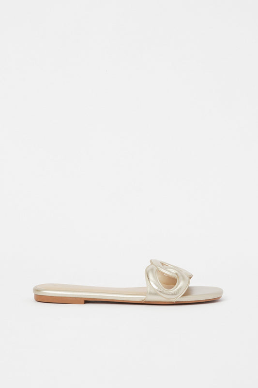 Redtag-Gold-Strappy-Mule-Category:Shoes,-Colour:Gold,-Deals:New-In,-Filter:Women's-Footwear,-H1:FOO,-H2:LAD,-H3:SAF,-H4:SAN,-LEC-Sandals,-N/A,-New-In-Women-FOO,-Non-Sale,-S23B,-Season:S23B,-Section:Women-Women's-