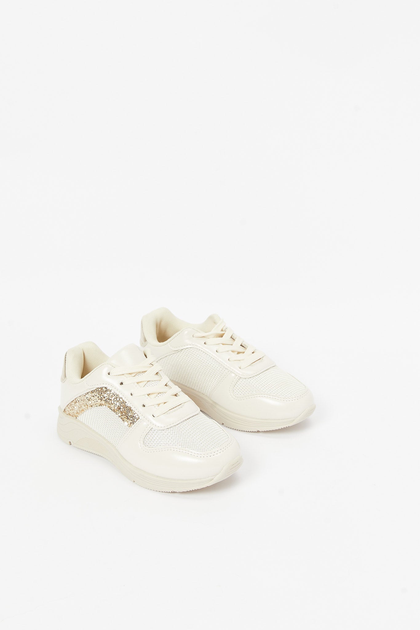 Redtag-Cream-Shimmery-Sneaker-Category:Shoes,-Colour:Cream,-Deals:New-In,-Filter:Girls-Footwear-(5-to-14-Yrs),-GSR-Trainers,-N/A,-New-In-GSR-FOO,-Non-Sale,-S23B,-Section:Girls-(0-to-14Yrs)-Senior-Girls-5 to 14 Years