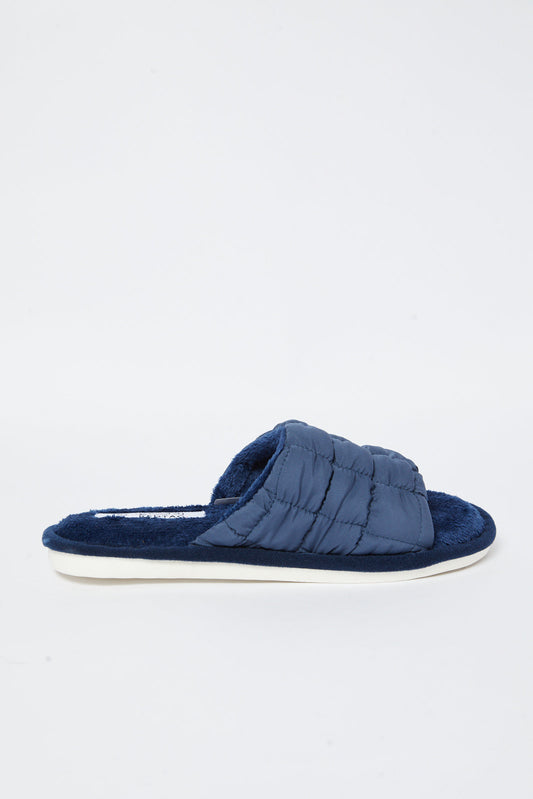 Redtag-Teal-Quilted-Slipper-Category:Shoes,-Colour:Teal,-Deals:New-In,-Filter:Men's-Footwear,-Men-Slippers,-N/A,-New-In-Men-FOO,-Non-Sale,-S23A,-Section:Men-Men's-