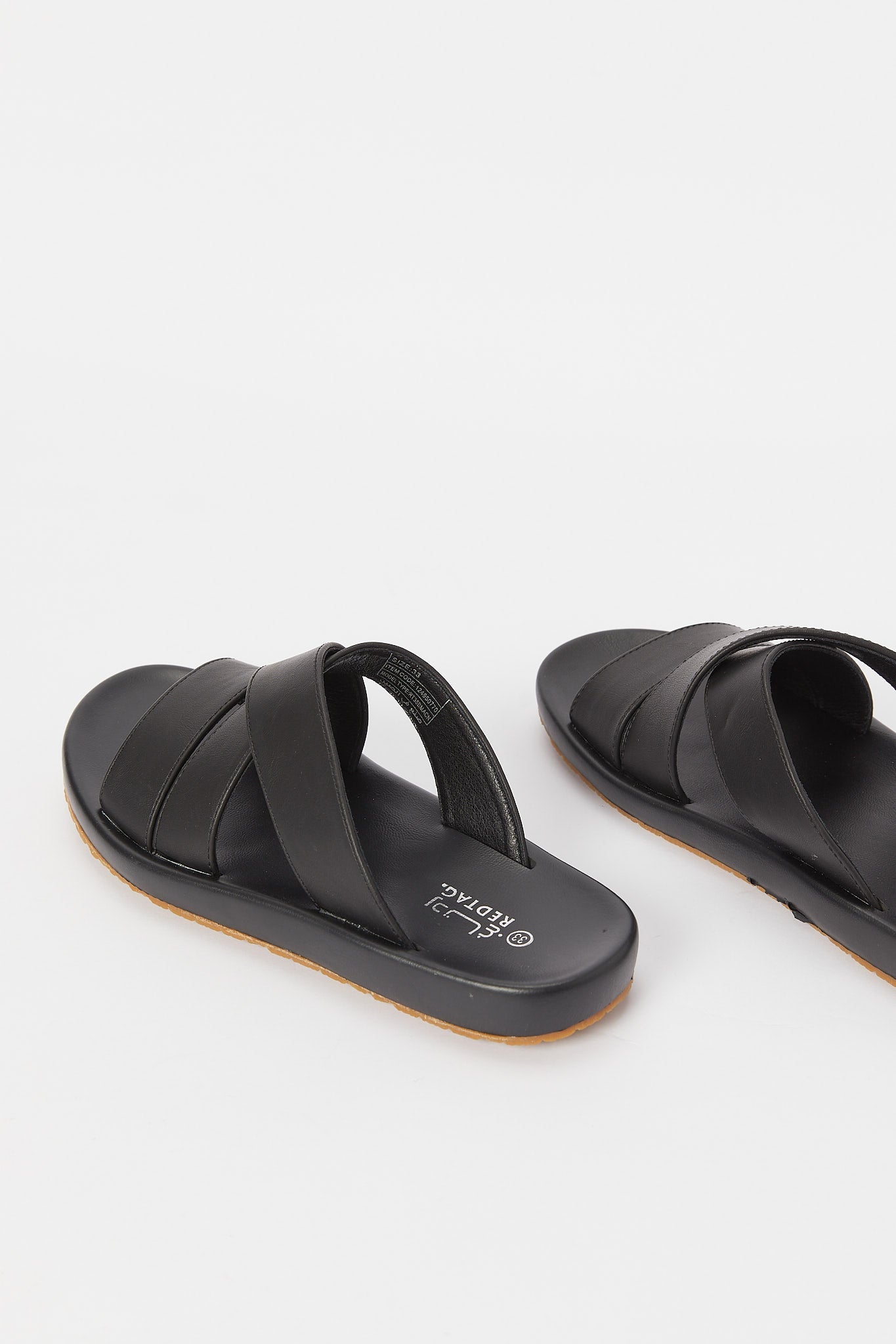 Redtag-Black-Criss-Cross-Slide-Sandal-BSR-Sandals,-Category:Shoes,-Colour:Black,-Deals:New-In,-Filter:Boys-Footwear-(5-to-14-Yrs),-H1:FOO,-H2:BSR,-H3:SAF,-H4:SAN,-N/A,-New-In-BSR-FOO,-Non-Sale,-S23B,-Season:S23B,-Section:Boys-(0-to-14Yrs)-Senior-Boys-5 to 14 Years