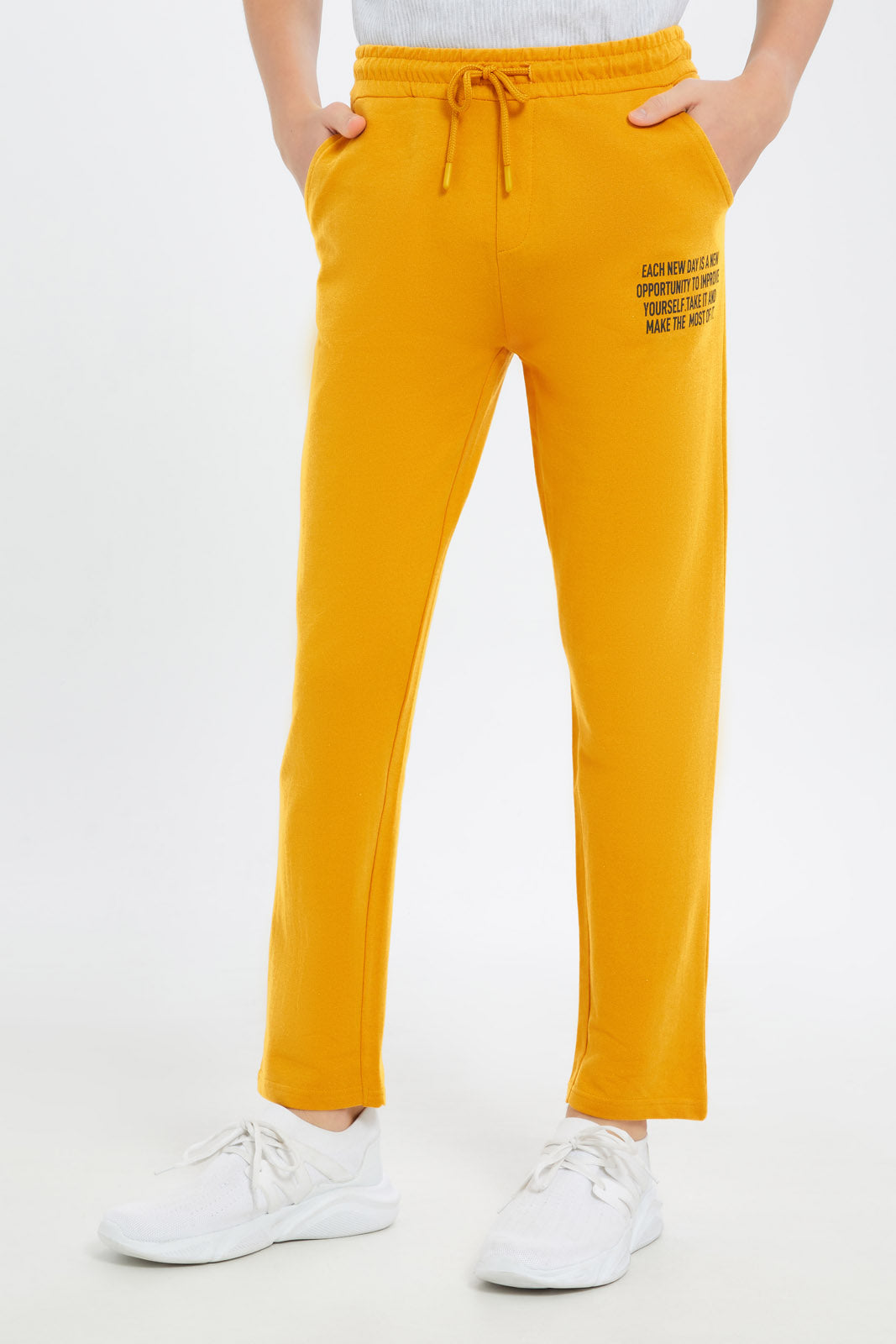 Redtag-Boys-Mustard-Basic-Active-Pants-Without-Cuff-BSR-Joggers,-Category:Joggers,-Colour:Mustard,-Deals:New-In,-Dept:Boys,-Filter:Senior-Boys-(8-to-14-Yrs),-New-In-BSR-APL,-Non-Sale,-S23B,-Section:Boys-(0-to-14Yrs)-Senior-Boys-9 to 14 Years