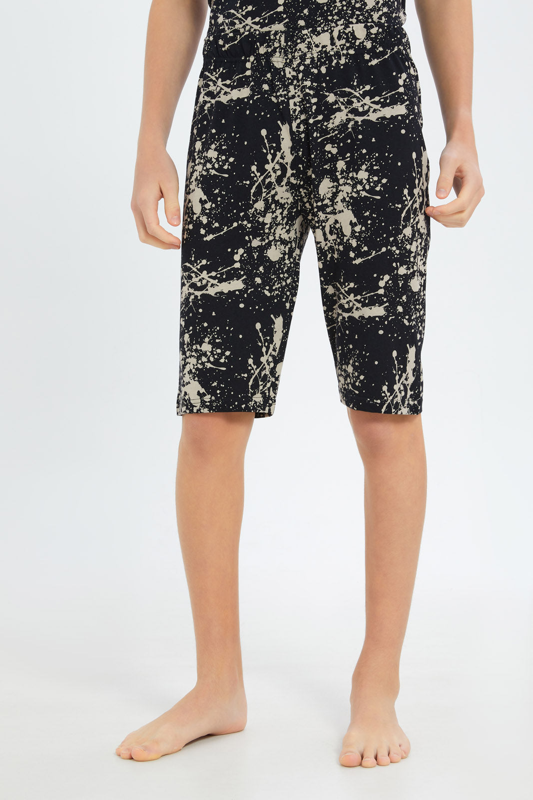Redtag-Boys-Black-Splatter-Nightsuit-BSR-Pyjama-Sets,-Category:Pyjama-Sets,-Colour:Black,-Deals:New-In,-Dept:Boys,-Filter:Senior-Boys-(8-to-14-Yrs),-New-In-BSR-APL,-Non-Sale,-S23B,-Section:Boys-(0-to-14Yrs)-Senior-Boys-9 to 14 Years