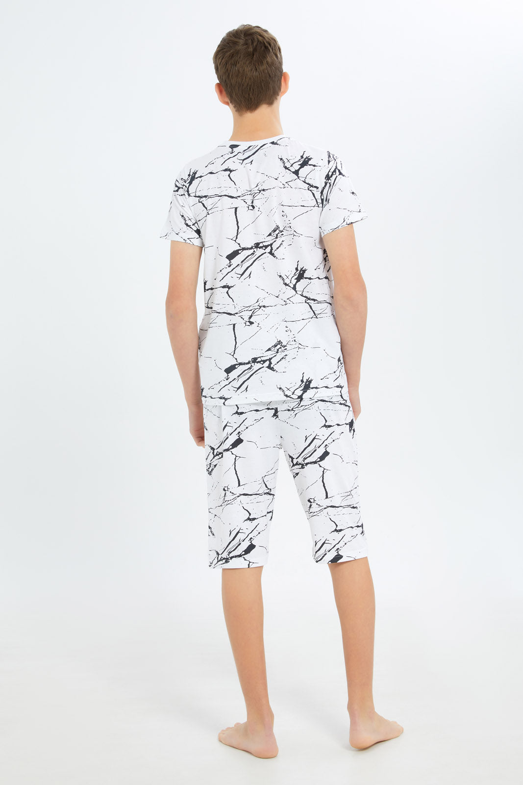 Redtag-Boys-White-Marble-Print-Nightsuit-BSR-Pyjama-Sets,-Category:Pyjama-Sets,-Colour:White,-Deals:New-In,-Dept:Boys,-Filter:Senior-Boys-(8-to-14-Yrs),-New-In-BSR-APL,-Non-Sale,-S23B,-Section:Boys-(0-to-14Yrs)-Senior-Boys-9 to 14 Years