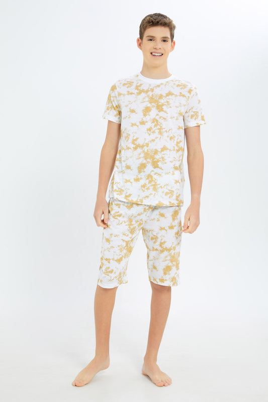 Redtag-Boys-Beige-Tye-Dye-Nightsuit-BSR-Pyjama-Sets,-Category:Pyjama-Sets,-Colour:Beige,-Deals:New-In,-Dept:Boys,-Filter:Senior-Boys-(8-to-14-Yrs),-New-In-BSR-APL,-Non-Sale,-S23B,-Section:Boys-(0-to-14Yrs)-Senior-Boys-9 to 14 Years