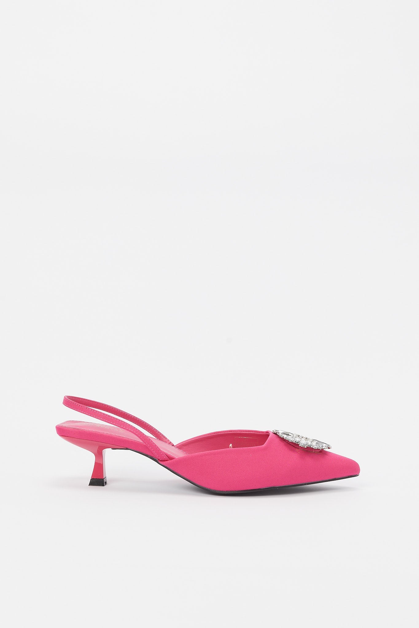 Redtag-Pink-Satin-Embellished-Slingback-Category:Shoes,-Colour:Pink,-Deals:New-In,-Filter:Women's-Footwear,-H1:FOO,-H2:LAD,-H3:SHO,-H4:FOS,-New-In-Women-FOO,-Non-Sale,-Promo:RMD,-RMD,-S23B,-Season:S23B,-Section:Women,-Women-Formal-Shoes-Women's-