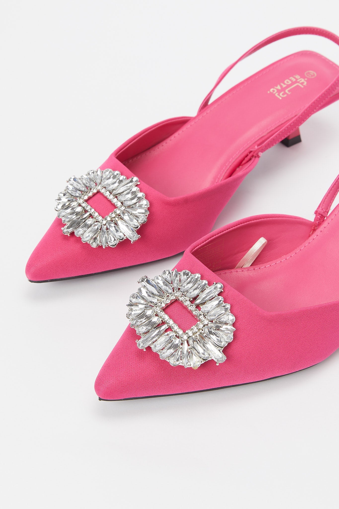 Redtag-Pink-Satin-Embellished-Slingback-Category:Shoes,-Colour:Pink,-Deals:New-In,-Filter:Women's-Footwear,-H1:FOO,-H2:LAD,-H3:SHO,-H4:FOS,-New-In-Women-FOO,-Non-Sale,-Promo:RMD,-RMD,-S23B,-Season:S23B,-Section:Women,-Women-Formal-Shoes-Women's-