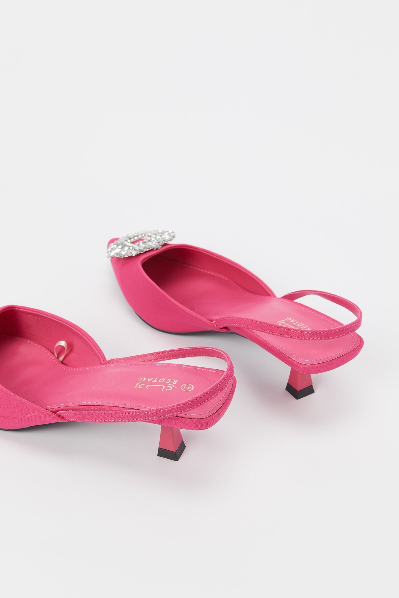 Redtag-Pink-Satin-Embellished-Slingback-Category:Shoes,-Colour:Pink,-Deals:New-In,-Filter:Women's-Footwear,-H1:FOO,-H2:LAD,-H3:SHO,-H4:FOS,-New-In-Women-FOO,-Non-Sale,-Promo:RMD,-RMD,-S23B,-Season:S23B,-Section:Women,-Women-Formal-Shoes-Women's-