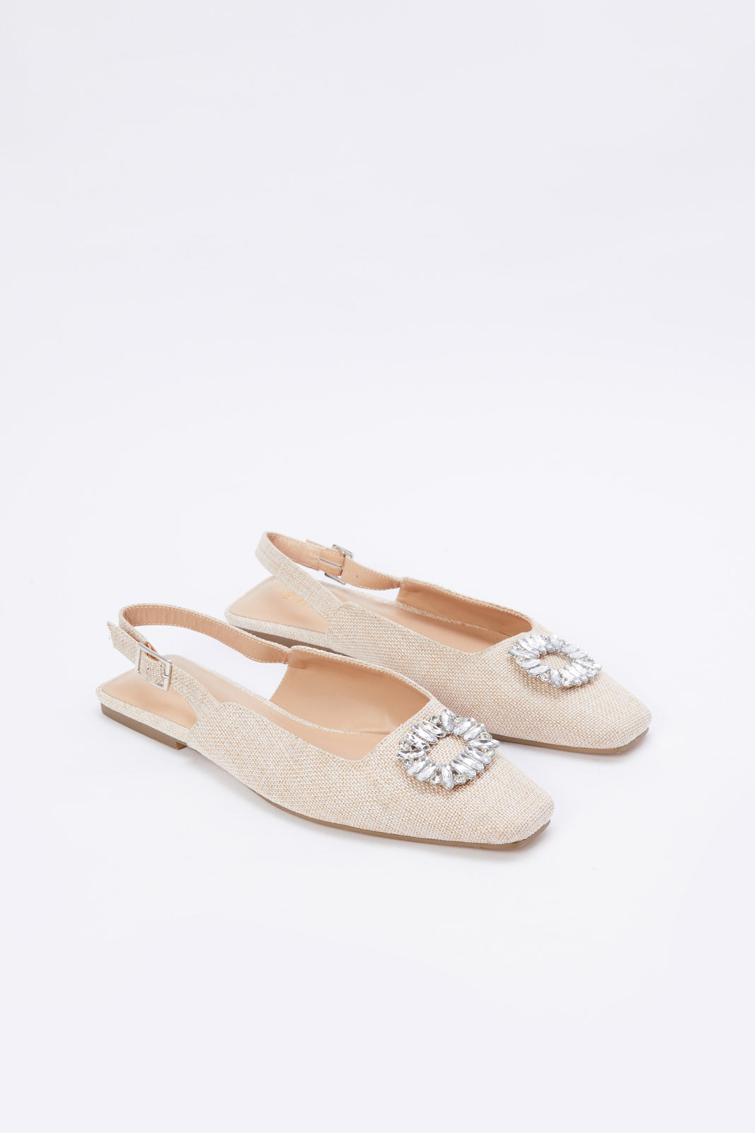 Redtag-Linen-Slingback-With-Embellishment-Category:Shoes,-Colour:Beige,-Deals:New-In,-Filter:Women's-Footwear,-H1:FOO,-H2:LAD,-H3:SHO,-H4:CAH,-New-In-Women-FOO,-Non-Sale,-Promo:,-RMD,-S23B,-Season:S23B,-Section:Women,-Women-Shoes-Women's-