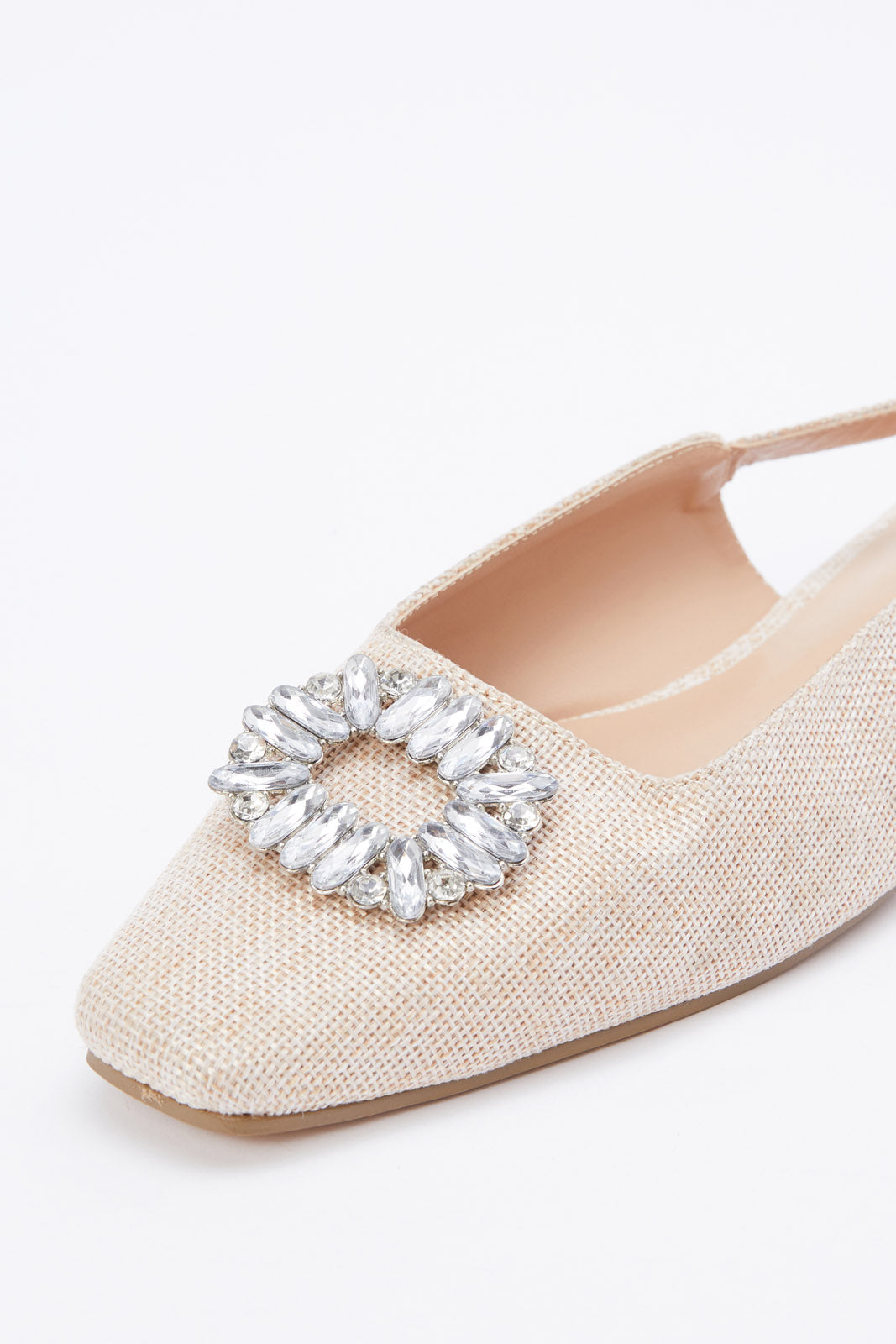 Redtag-Linen-Slingback-With-Embellishment-Category:Shoes,-Colour:Beige,-Deals:New-In,-Filter:Women's-Footwear,-H1:FOO,-H2:LAD,-H3:SHO,-H4:CAH,-New-In-Women-FOO,-Non-Sale,-Promo:,-RMD,-S23B,-Season:S23B,-Section:Women,-Women-Shoes-Women's-