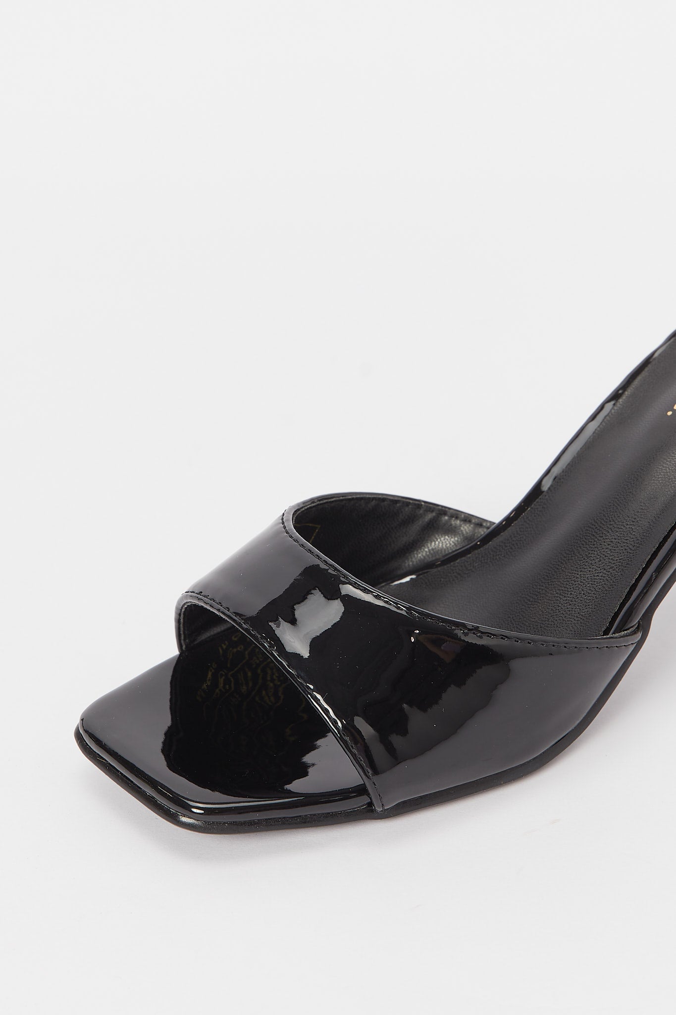 Redtag-Black-Patent-Mule-With-Gold-Heel-Category:Shoes,-Colour:Black,-Deals:New-In,-Filter:Women's-Footwear,-H1:FOO,-H2:LAD,-H3:SAF,-H4:SAN,-LEC-Sandals,-New-In-Women-FOO,-Non-Sale,-RMD,-S23B,-Season:S23B,-Section:Women-Women's-