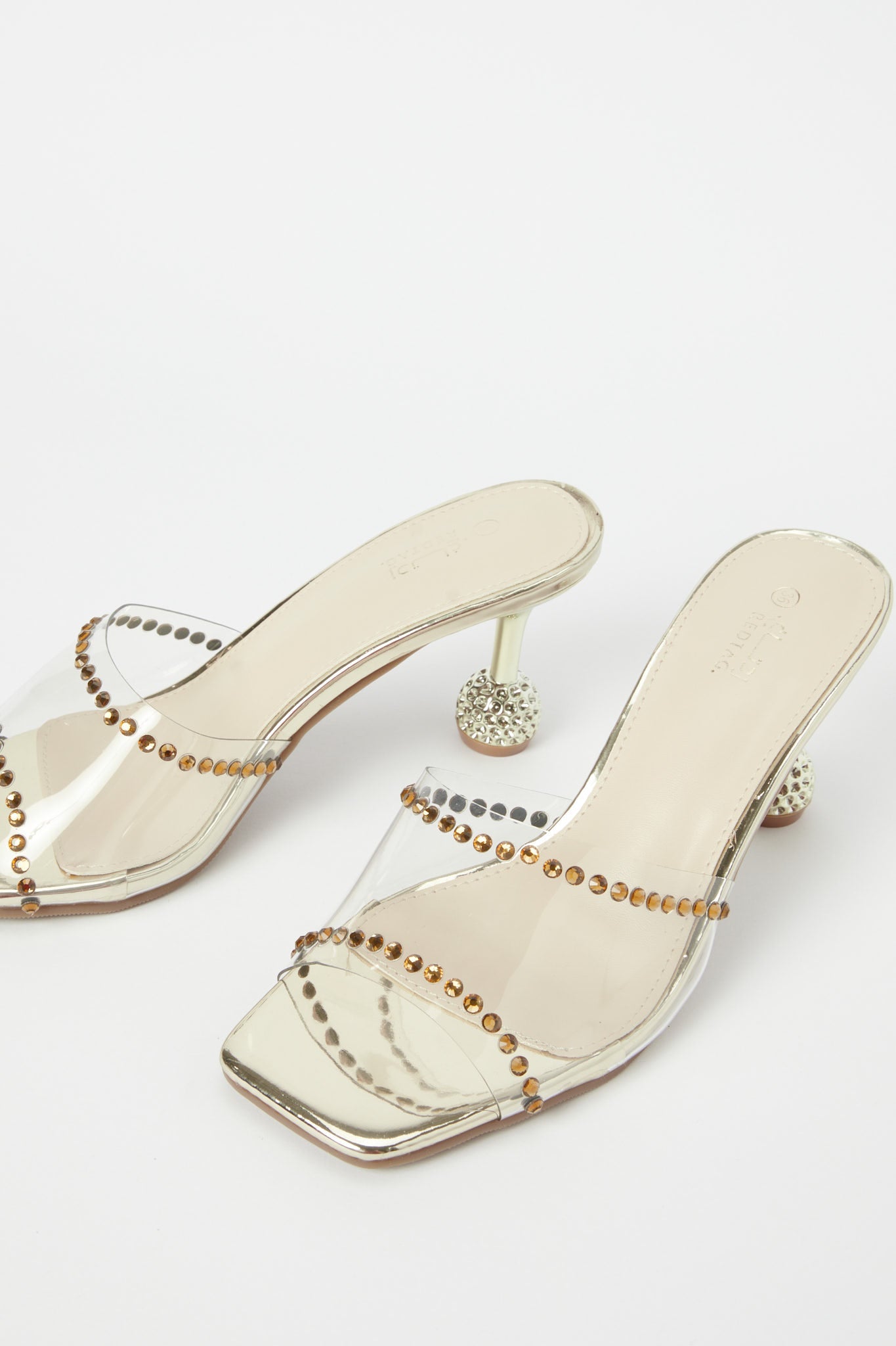Redtag-Gold-Vinyl-Mule-Category:Shoes,-Colour:Gold,-Deals:New-In,-Filter:Women's-Footwear,-H1:FOO,-H2:LAD,-H3:SAF,-H4:SAN,-Heels,-LEC-Sandals,-New-In-Women-FOO,-Non-Sale,-Promo:,-RMD,-S23B,-Season:S23B,-Section:Women-Women's-