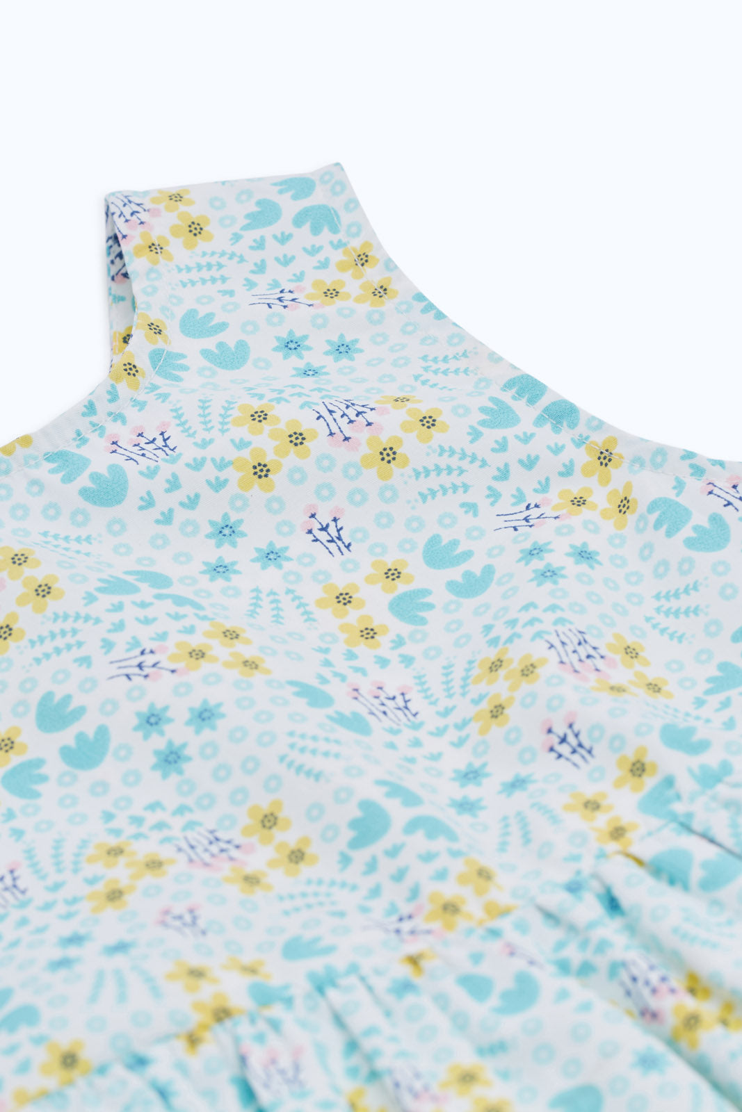 Redtag-Girls-White-Base-Blue-Floral-All-Over-Print-Dress-Category:Dresses,-Colour:White,-Deals:New-In,-Dept:Girls,-Filter:Infant-Girls-(3-to-24-Mths),-H1:KWR,-H2:ING,-H3:DRS,-H4:CAD,-ING-Dresses,-New-In-ING-APL,-Non-Sale,-RMD,-S23C,-Season:S23C,-Section:Girls-(0-to-14Yrs),-VLM-Infant-Girls-3 to 24 Months