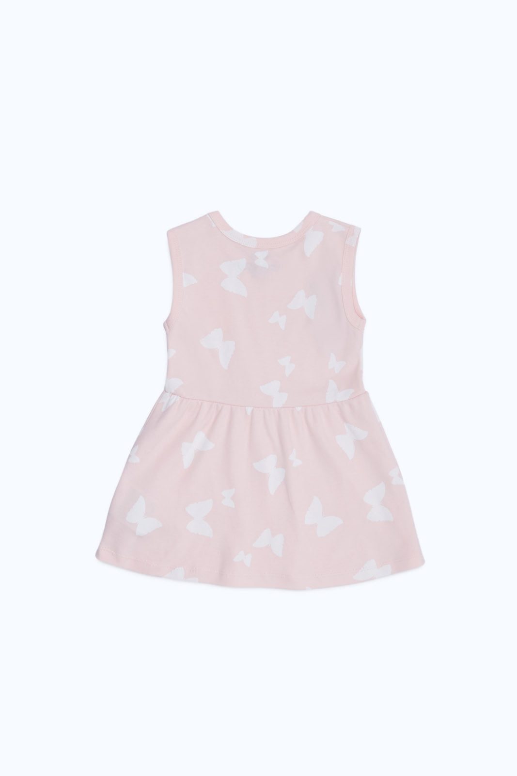 Redtag-Girls-Pink-Butterfly-Aop-Sleeveles-A--Line-Entry-Dress-Category:Dresses,-Colour:White,-Deals:New-In,-Dept:New-Born,-Filter:Baby-(0-to-12-Mths),-H1:KWR,-H2:NBF,-H3:DRS,-H4:CAD,-NBG-Dresses,-New-In-NBG-APL,-Non-Sale,-PPE,-S23C,-Season:S23C,-Section:Boys-(0-to-14Yrs)-Baby-0 to 12 Months