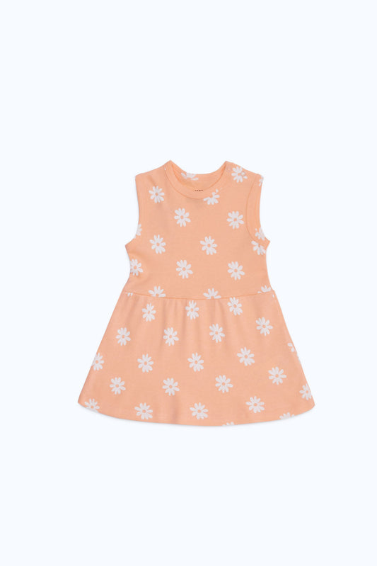 Redtag-Girls-Cantaloupe-Floral-Aop-Sleeveless-A-Line-Entery-Dress-Category:Dresses,-Colour:White,-Deals:New-In,-Dept:New-Born,-Filter:Baby-(0-to-12-Mths),-H1:KWR,-H2:NBF,-H3:DRS,-H4:CAD,-NBG-Dresses,-New-In-NBG-APL,-Non-Sale,-PPE,-S23C,-Season:S23C,-Section:Boys-(0-to-14Yrs)-Baby-0 to 12 Months