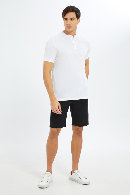 Redtag-Men-Black-Knee-Length-Shorts-Category:Shorts,-Colour:Black,-Deals:New-In,-Dept:Menswear,-Filter:Men's-Clothing,-Men-Shorts,-New-In-Men-APL,-Non-Sale,-S23C,-Section:Men-Men's-