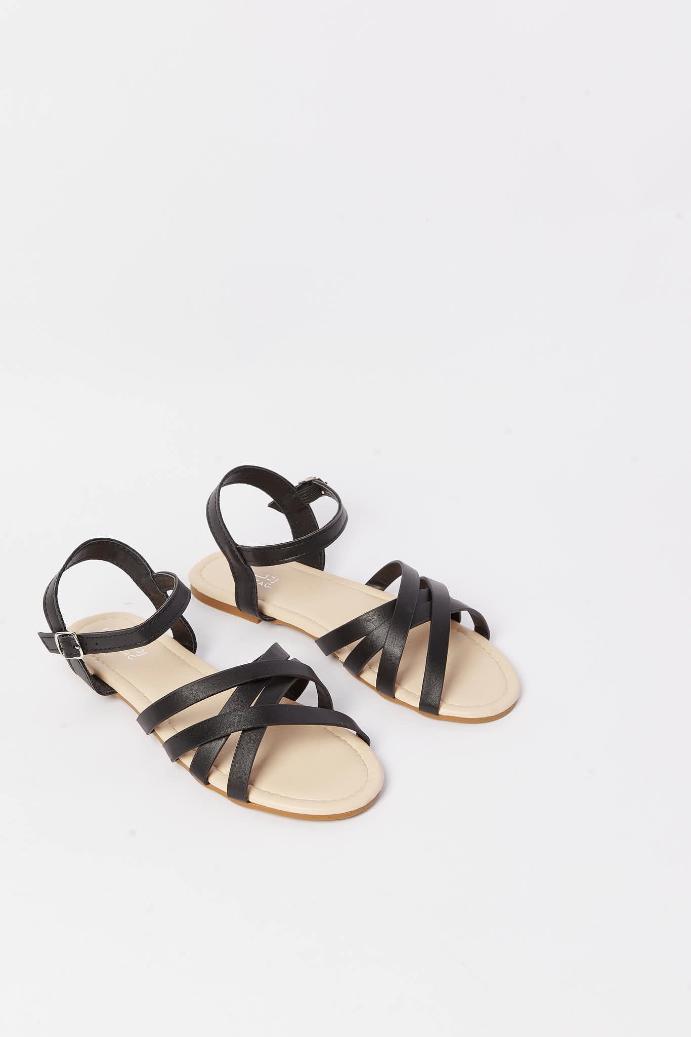Redtag-Black-Crossover-Strap-Sandal-Category:Shoes,-Colour:Black,-Deals:New-In,-Filter:Girls-Footwear-(5-to-14-Yrs),-GSR-Sandals,-N/A,-New-In-GSR-FOO,-Non-Sale,-S23A,-Section:Girls-(0-to-14Yrs)-Senior-Girls-5 to 14 Years