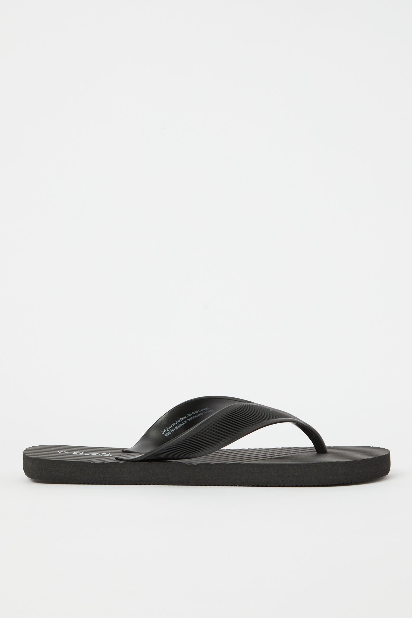 Redtag-Black-Plain-Toe-Post-With-Moulded-Strap-Category:Shoes,-Colour:Black,-Deals:New-In,-Filter:Men's-Footwear,-H1:FOO,-H2:GEN,-H3:SAF,-H4:FLF,-Men-Flip-Flops,-N/A,-New-In-Men-FOO,-Non-Sale,-S23B,-Season:S23B,-Section:Men-Men's-
