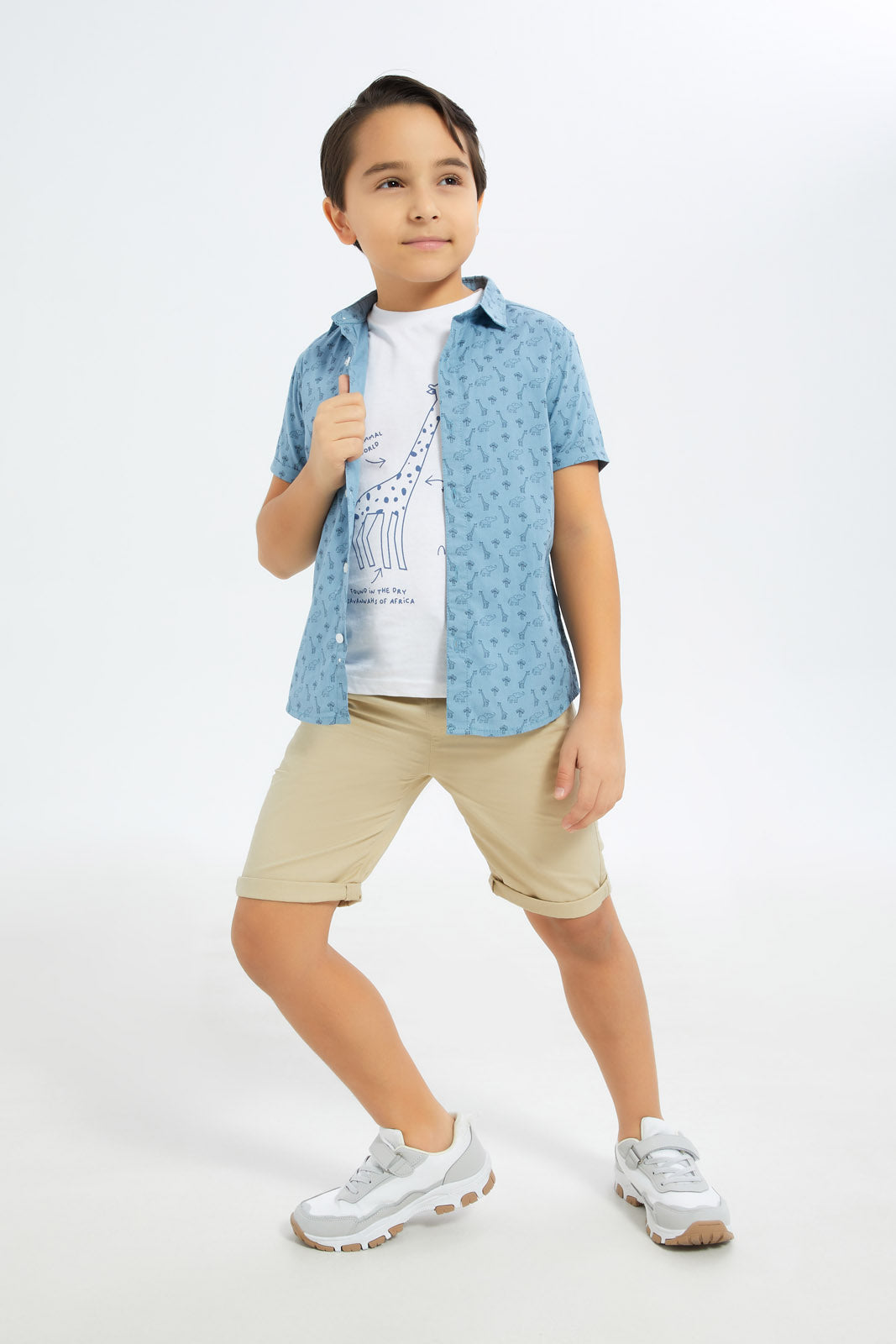 Redtag-Boys-Short-Sleeve-Printed-Shirt-With-T-Shirt-Set-BOY-Shirts,-Category:Shirts,-Colour:Blue,-Deals:New-In,-Dept:Boys,-Filter:Boys-(2-to-8-Yrs),-H1:KWR,-H2:BOY,-H3:SHI,-H4:CSH,-New-In-BOY-APL,-Non-Sale,-S23B,-Season:S23B,-Section:Boys-(0-to-14Yrs)-Boys-2 to 8 Years