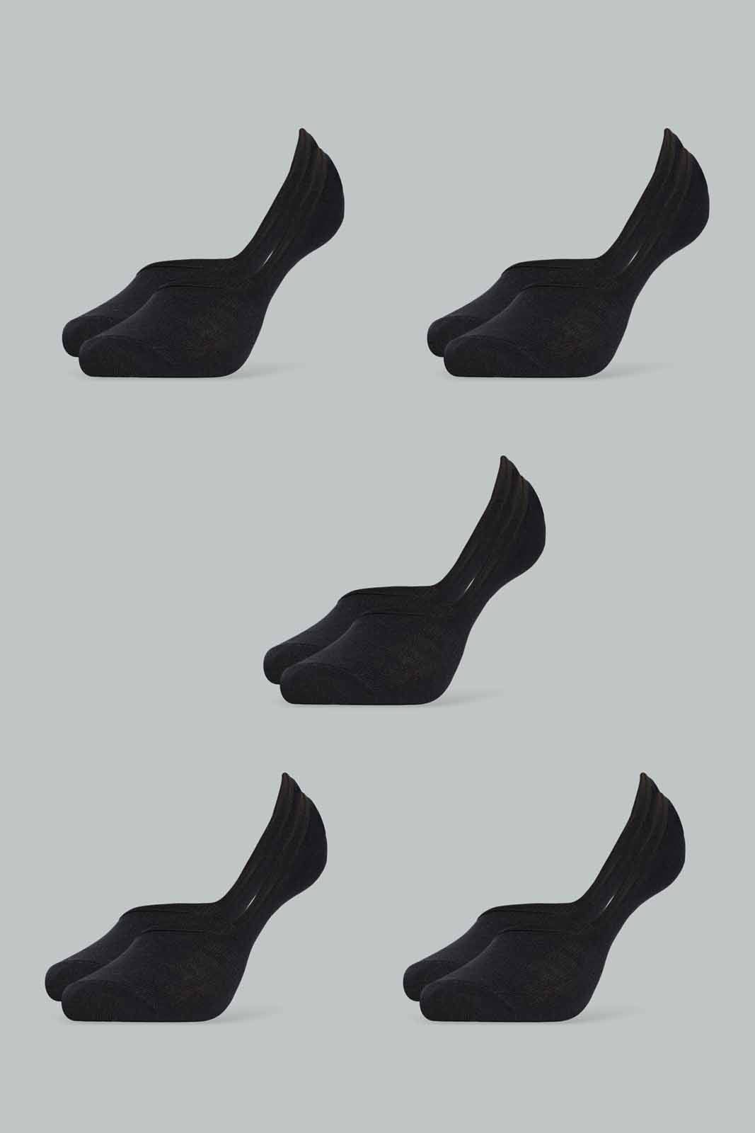 Redtag-Women-Black-Invisible-Socks-Pack-Of-5-365,-Category:Socks,-Colour:Black,-Deals:New-In,-Dept:Ladieswear,-Filter:Women's-Clothing,-New-In-Women-APL,-Non-Sale,-Section:Women,-Women-Socks--