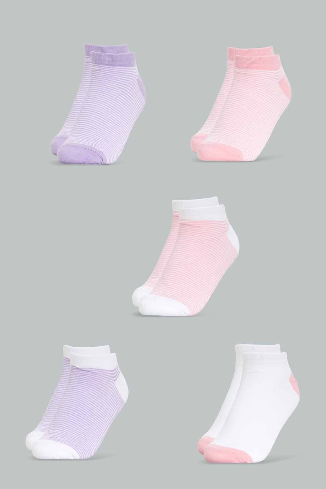 Redtag-Women-Fashion-Printed-Ankle-Socks-Pack-Of-5-365,-Category:Socks,-Colour:Assorted,-Deals:New-In,-Dept:Ladieswear,-Filter:Women's-Clothing,-New-In-Women-APL,-Non-Sale,-Section:Women,-Women-Socks--