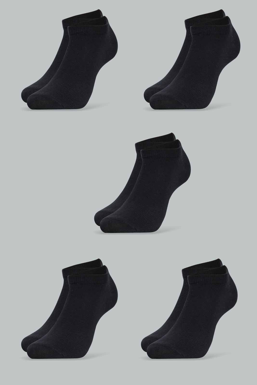 Redtag-Women-Black-Ankle-Socks-Pack-Of-5-365,-Category:Socks,-Colour:Black,-Deals:New-In,-Dept:Ladieswear,-Filter:Women's-Clothing,-New-In-Women-APL,-Non-Sale,-Section:Women,-Women-Socks--