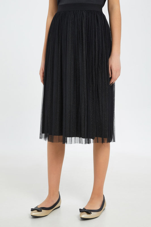Redtag-Girls-White/Silver-Lurex-Tulle-Skirts-Category:Skirts,-Colour:White,-Deals:New-In,-Dept:Girls,-Filter:Senior-Girls-(8-to-14-Yrs),-GSR-Skirts,-H1:KWR,-H2:GSR,-H3:SKT,-H4:CAK,-New-In-GSR-APL,-Non-Sale,-RMD,-S23C,-Season:S23C,-Section:Girls-(0-to-14Yrs)-Senior-Girls-9 to 14 Years