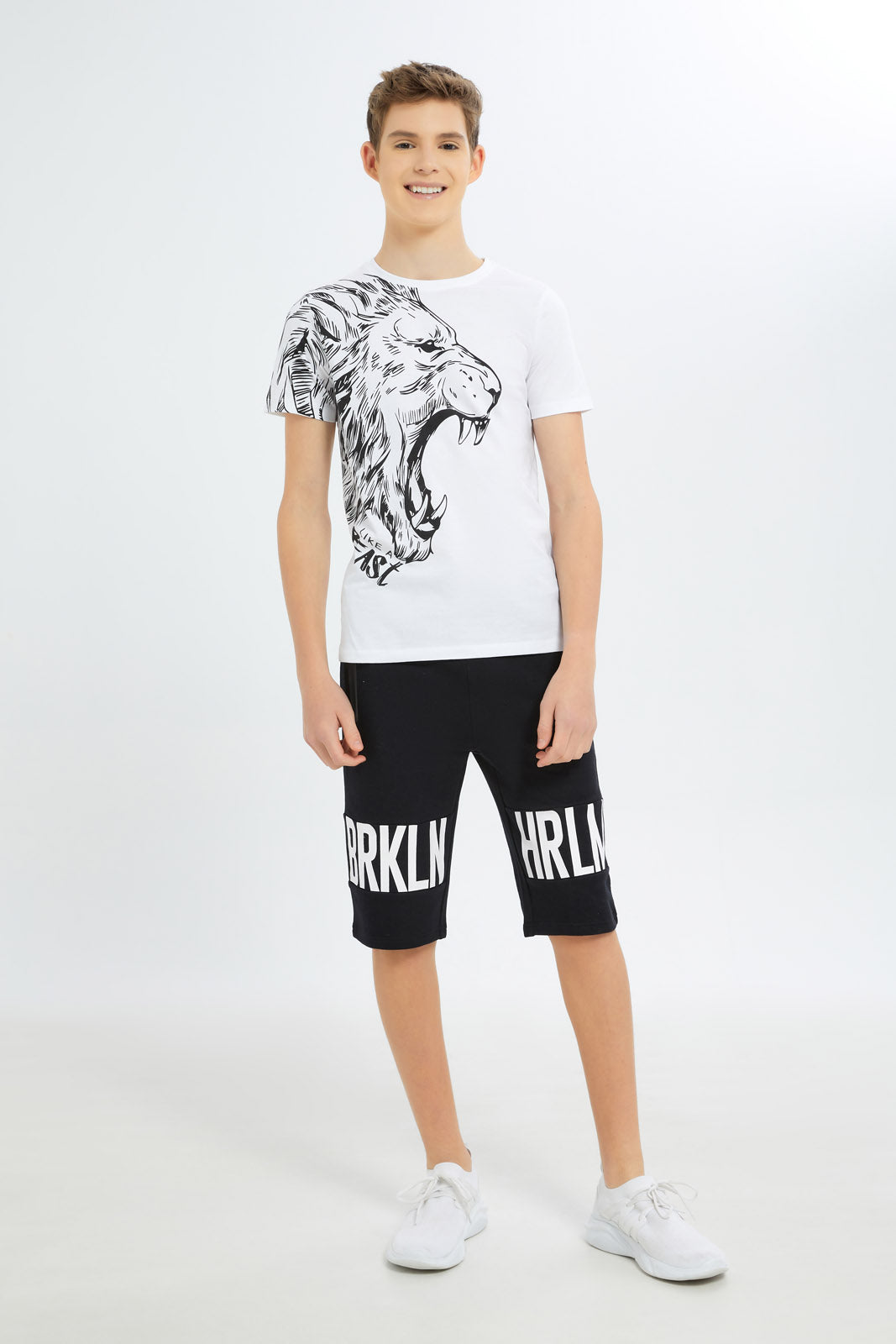 Redtag-Boys-Black-Brkln-Hrlm-Active-Shorts-BSR-Shorts,-Category:Shorts,-Colour:Black,-Deals:New-In,-Dept:Boys,-Filter:Senior-Boys-(8-to-14-Yrs),-H1:KWR,-H2:BSR,-H3:SPW,-H4:AST,-New-In-BSR-APL,-Non-Sale,-S23C,-Season:S23C,-Section:Boys-(0-to-14Yrs)-Senior-Boys-9 to 14 Years