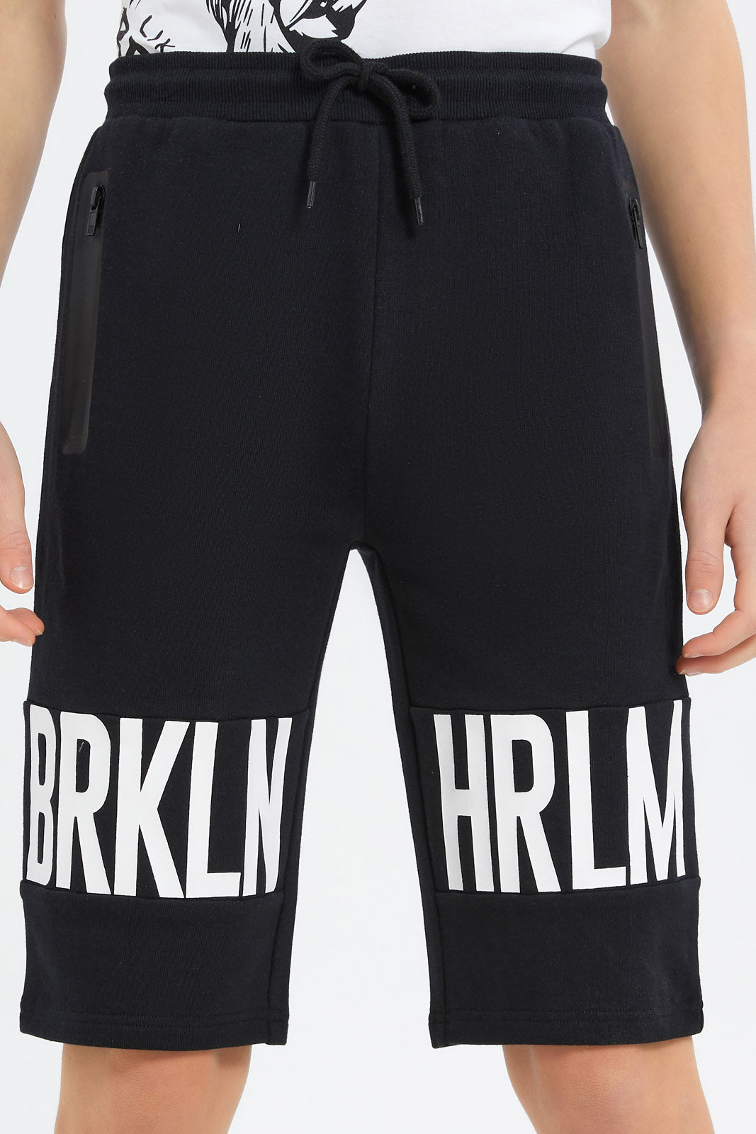 Redtag-Boys-Black-Brkln-Hrlm-Active-Shorts-BSR-Shorts,-Category:Shorts,-Colour:Black,-Deals:New-In,-Dept:Boys,-Filter:Senior-Boys-(8-to-14-Yrs),-H1:KWR,-H2:BSR,-H3:SPW,-H4:AST,-New-In-BSR-APL,-Non-Sale,-S23C,-Season:S23C,-Section:Boys-(0-to-14Yrs)-Senior-Boys-9 to 14 Years