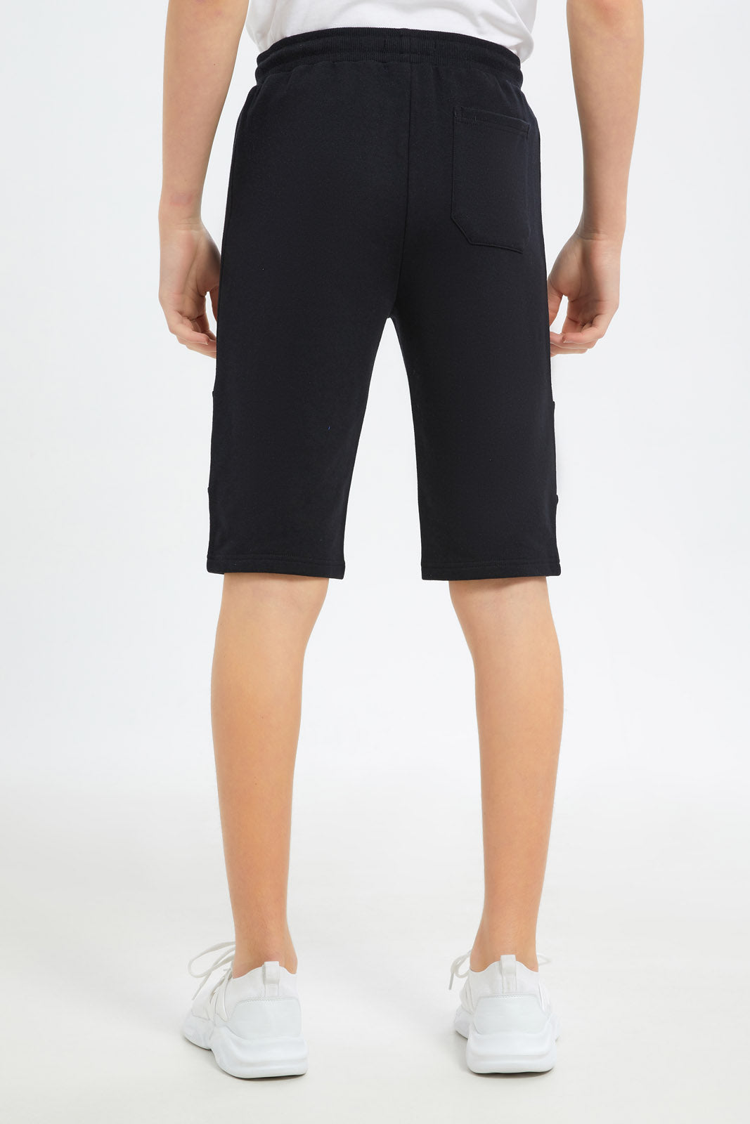 Redtag-Boys-Black-Brkln-Hrlm-Active-Shorts-BSR-Shorts,-Category:Shorts,-Colour:Black,-Deals:New-In,-Dept:Boys,-Filter:Senior-Boys-(8-to-14-Yrs),-H1:KWR,-H2:BSR,-H3:SPW,-H4:AST,-New-In-BSR-APL,-Non-Sale,-S23C,-Season:S23C,-Section:Boys-(0-to-14Yrs)-Senior-Boys-9 to 14 Years