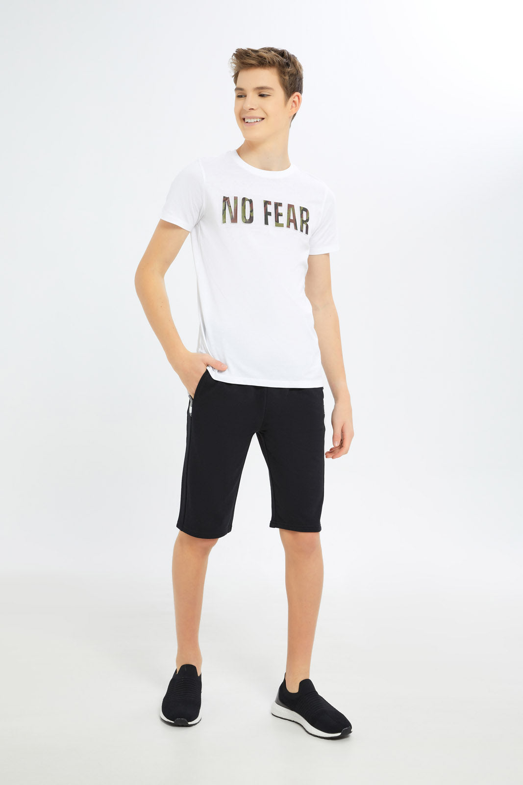 Redtag-Boys-Black-C-Active-Pants-BSR-Shorts,-Category:Shorts,-Colour:Black,-Deals:New-In,-Dept:Boys,-Filter:Senior-Boys-(8-to-14-Yrs),-H1:KWR,-H2:BSR,-H3:SPW,-H4:AST,-New-In-BSR-APL,-Non-Sale,-S23C,-Season:S23C,-Section:Boys-(0-to-14Yrs)-Senior-Boys-9 to 14 Years